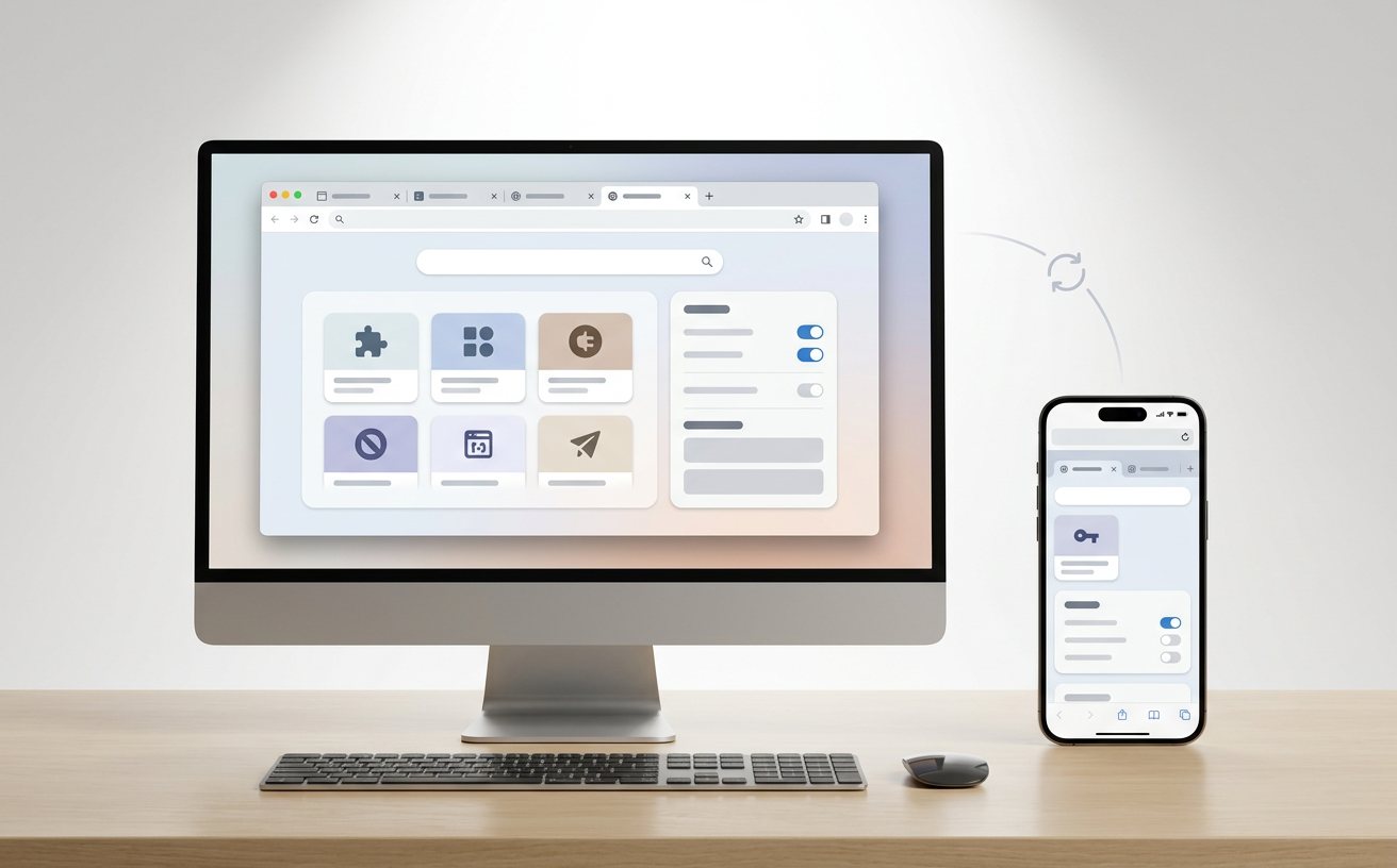 谷歌浏览器跨设备同步扩展程序功能